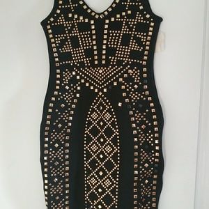 Sleeveless Black Sequin Dress
